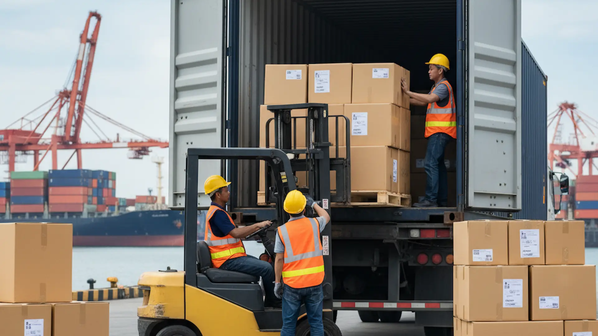 الشحن الجزئي والكامل إلى الأردن